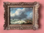 Nederlandse school (XIX) - Zeegezicht tijdens storm, Antiek en Kunst