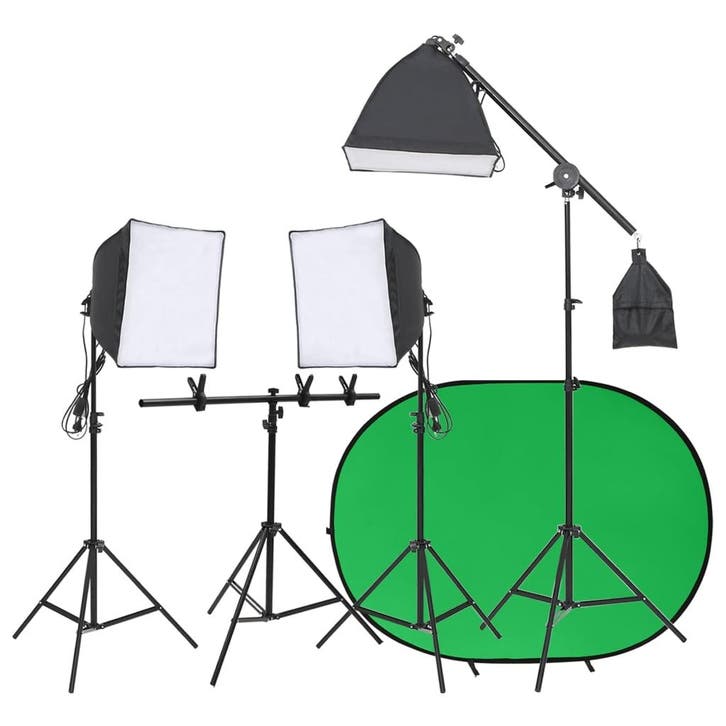 vidaXL Fotostudioset met verlichtingsset en, Audio, Tv en Foto, Fotografie | Fotostudio en Toebehoren, Nieuw, Verzenden