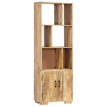 vidaXL Boekenkast 60x35x180 cm massief mangohout, Verzenden, Nieuw