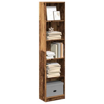 vidaXL Boekenkast 40x24x176 cm bewerkt hout oud houtkleurig, Verzenden