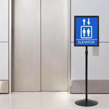 vidaXL Pedestal Poster Stand a3 PVC en Staal Zwart, Verzenden