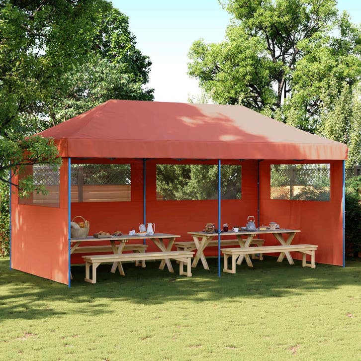 vidaXL Partytent Terracotta 292 x 580 x 315 cm Oxford Stof, Jardin & Terrasse, Tonnelles, Envoi