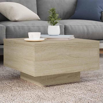vidaXL Salontafel 55x55x31 cm bewerkt hout sonoma, Verzenden
