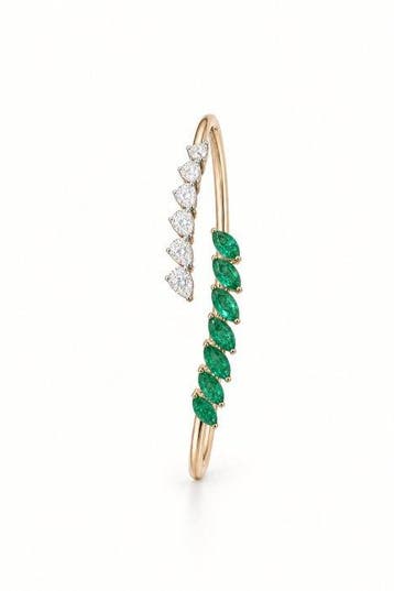 Bracelet - 14 carats Or jaune - 2.70ct. tw. Émeraude -, Bijoux, Sacs & Beauté