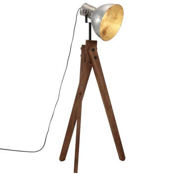 vidaXL Vloerlamp 25 W E27 45x45x120 cm vintage zilverkleurig, Verzenden, Nieuw