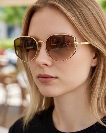 Cartier - occhiali da sole Cartier Panthere CT0300S Gold, Nieuw