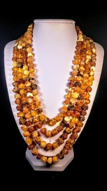Collier en ambre baltique - Ambre - 220 cm - 1 cm (Sans prix