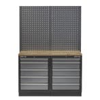 Werkbank set met hardhouten werkblad, gereedschapsbord en 10, Ophalen of Verzenden, Nieuw