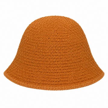 Bucket Hat Hoedje – Gebreid – Oranje