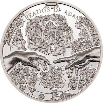 Cookeilanden. 5 Dollars 2023 Creation of Adam X Ray, 1 Oz