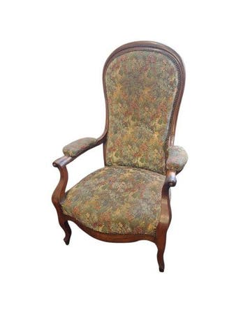 Fauteuil - Bois - Tissu original