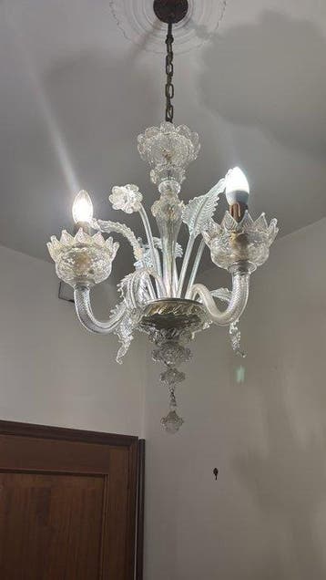 murano - Lustre - Verre - Lustre d’époque