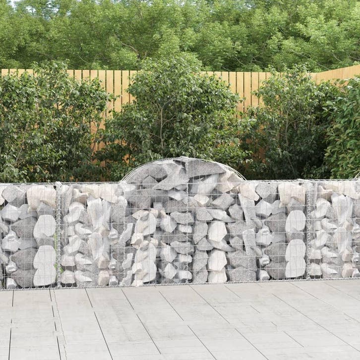 vidaXL Schanskorven 8 st gewelfd 200x30x80/100 cm, Tuin en Terras, Bloempotten, Nieuw, Verzenden