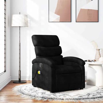 vidaXL Massagestoel met zwarte stof, Verzenden
