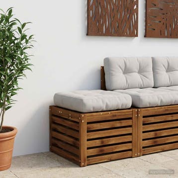 vidaXL 1-Piece Zitkussen VIANEN 100% Polyester Wit 50 x 50 x, Verzenden, Nieuw