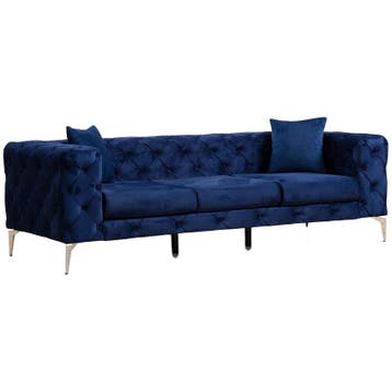 3-zitszetel Evila Originals Como In Marineblauw - Outlet, Verzenden, 75 tot 100 cm, Zo goed als nieuw, Stof