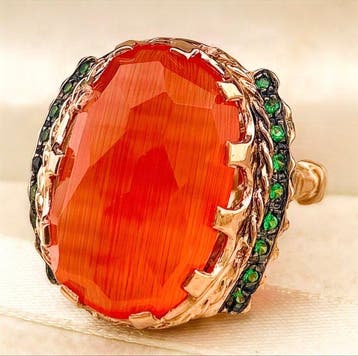 Zonder minimumprijs - Ring - 9 kt. Roségoud, Zilver, Nieuw