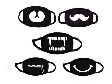 Veiling - Set van komische mondmaskers