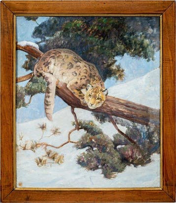 European school (early XX) - Snow leopard