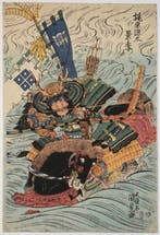 Utagawa Kunisada (Toyokuni III) – Krijgerprent: Kajiwara
