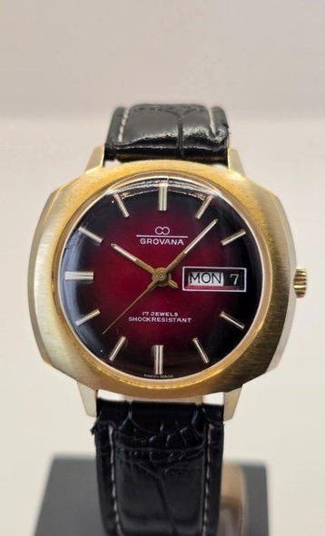Grovana - Vintage Hand-wind Day-Date - Zonder minimumprijs -, Nieuw