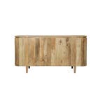 Dressoir Mangohout Ovalis 160 cm, Maison & Meubles, Armoires | Dressoirs, Verzenden