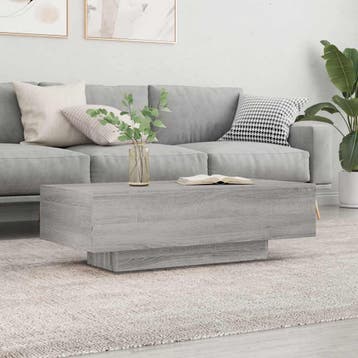 vidaXL Salontafel 100x49,5x31 cm bewerkt hout grijs sonoma, Verzenden, Nieuw
