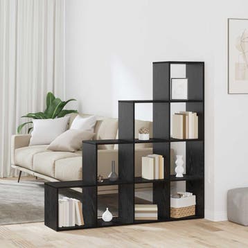 vidaXL Roomdivider Boekenkast 10-laags 131,5 x 29 x 131,5 cm, Huis en Inrichting, Verzenden, Nieuw
