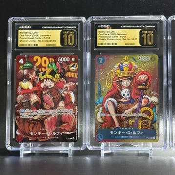 Bandai - 4 Graded card - One Piece - OFFICIAL SHONEN JUMP &