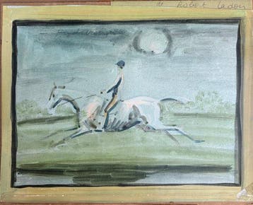Robert Ladou (1929–2014) - Fred Archer au galop — Étude pour, Antiquités & Art