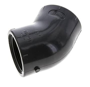 Raccord coudé 45deg Rp1 1/2 Femelle PVC-U 16bar (224.8psi), Verzenden
