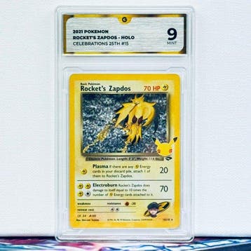 Pokémon Graded card - ROCKETS ZAPDOS HOLO 15 - Pokémon - GG