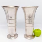 Vaas (2) - Verzilverd - Paar vazen CRISTOF