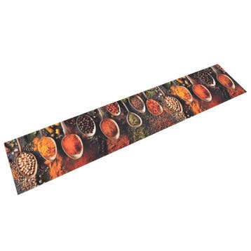 vidaXL Keukenmat wasbaar lepel- en kruidenprint 60x300 cm, Verzenden