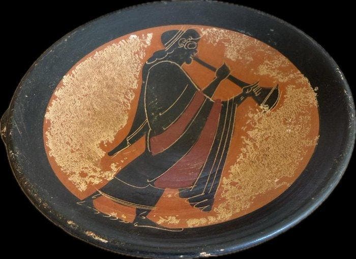 Faïence Vase - 12 cm - Réplique antique de kylix, Verzamelen, Mineralen en Fossielen