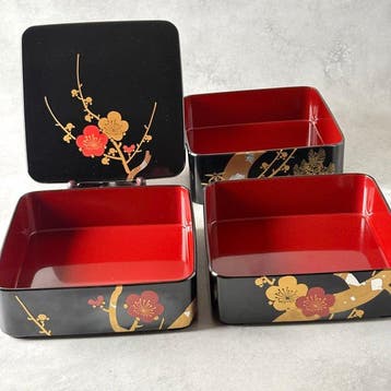 Doos - Hout, Urushi-lak - Traditioneel Japans