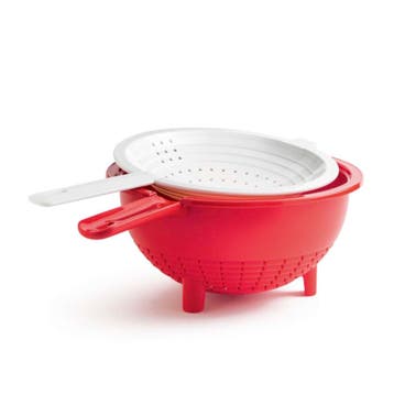 Tupperware Dubbel Vergiet Rood, Verzenden, Nieuw