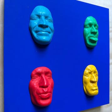 gregos - Colored moods on blue background