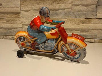 Technofix - Blik speelgoed-motorfiets met opwindmechanisme