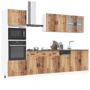 vidaXL 7-delige Keukenkastenset Kalmar bewerkt hout oud, Verzenden