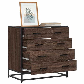 vidaXL Ladekast 70x41x70 cm bewerkt hout bruin eikenkleur, Verzenden, Nieuw