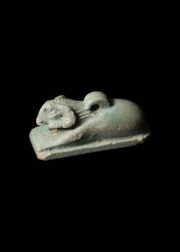 Égypte ancienne, période tardive Faience Ram Amulet