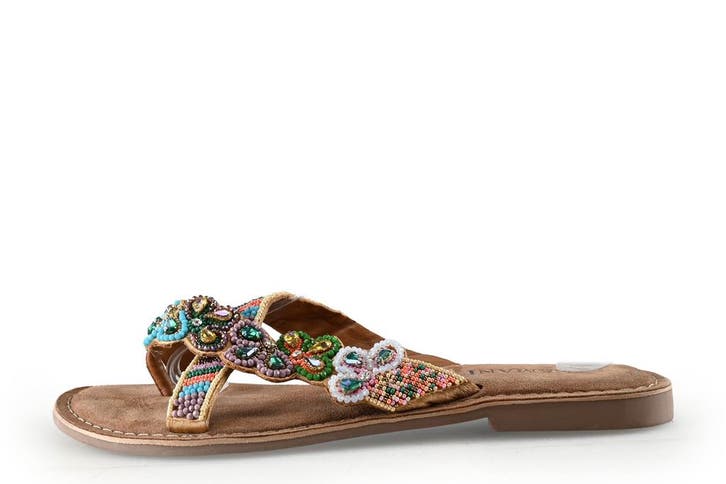 Lazamani Slippers in maat 41 Beige, Kleding | Dames, Schoenen, Beige, Zo goed als nieuw, Slippers, Verzenden