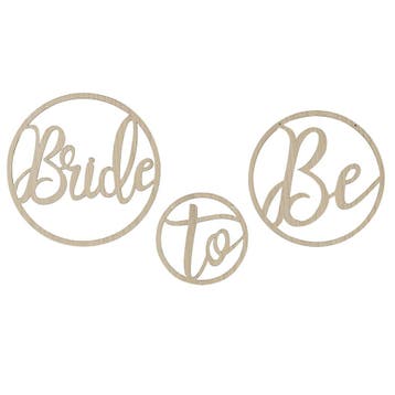 Hangdecoratie Bride To Be Hoepels Hout 3st, Verzenden, Nieuw