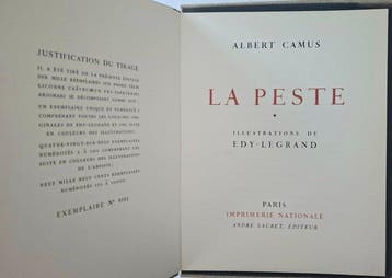Albert Camus / Edy Legrand - La Peste (Edition spéciale