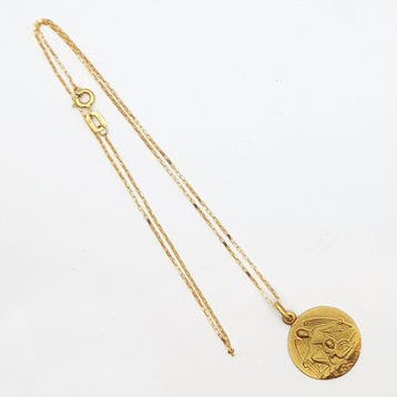 Collier avec pendentif - 18 carats Or jaune