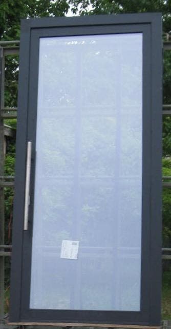 pvc buitendeur , voordeur , deur 115 x 250 wit / zwart 9011, Bricolage & Construction, Fenêtres & Moustiquaires, Enlèvement ou Envoi