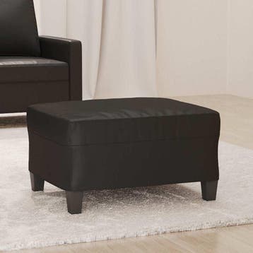 vidaXL Voetenbank 70x55x41 cm kunstleer zwart, Huis en Inrichting, Zetels | Voetbanken en poefs, Verzenden, Nieuw