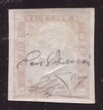 Anciens états italiens - Sardaigne 1855 - 40 centimes rose, Gestempeld
