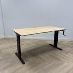 Ergoswiss slingerbureau, 160x80 cm. beuken - zwart, Huis en Inrichting, Gebruikt